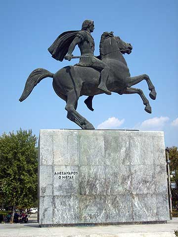 Thesszaloniki, Thessaloniki, Nagy SĂĄndor lovas szobra