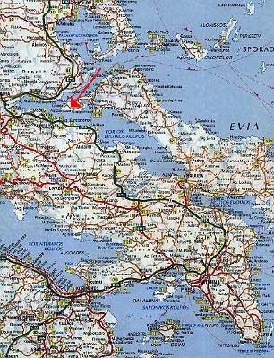 Görögország, Evia, Agios Georgios, térkép